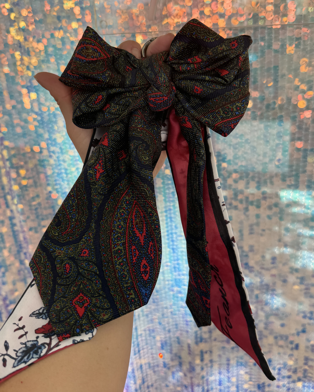 Haute Pink Paisley Bow